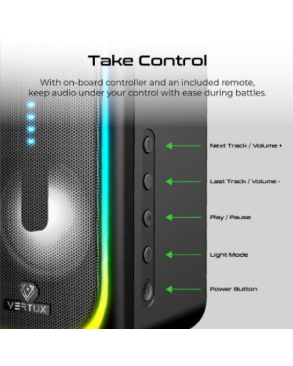 VERTUX SonicThunder-50 Компьютерная Cтерео система 2.1 / 50 Вт / Bluetooth / Radio / USB