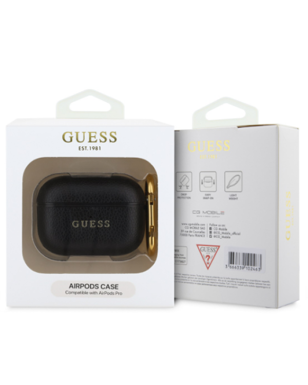 Guess PU Grained Classic Logo Case Чехол для наушников Apple AirPods Pro