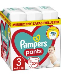 Pampers Pants Подгузники‑Трусики Размер 3 (6‑11кг) 204шт