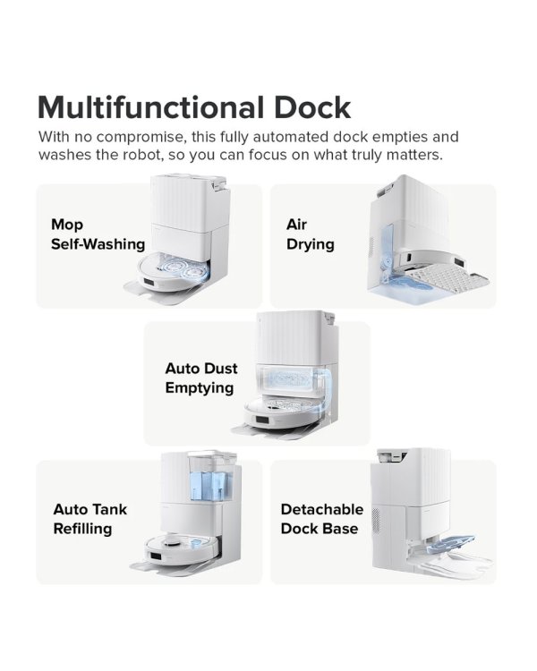 Roborock Qrevo 798 Робот-пылесос с функцией мойки, белый (QVRRS02)