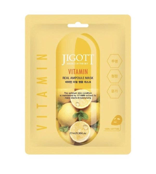 Jigott Vitamin Real Ampoule Mask Тканевая Маска Для Лица 27ml