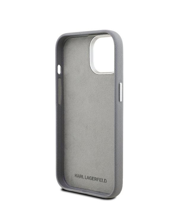 Karl Lagerfeld Grained PU K&CH Heads Case Чехол для Apple iPhone 15