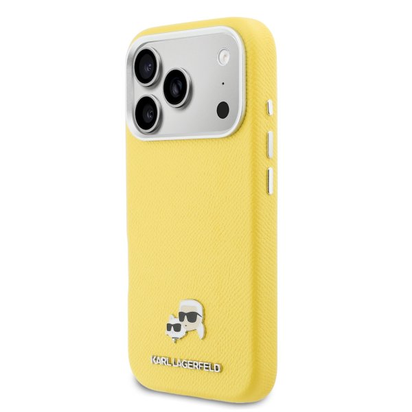 Karl Lagerfeld PU Karl and Choupette Heads Pins MagSafe Case Чехол для Apple iPhone 17 Pro Max