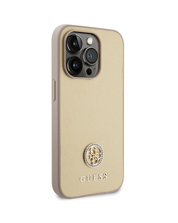 Guess Strass Metal Logo Back Case Защитный Чехол для Apple iPhone 15 Pro