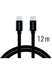 Swissten Textile Универсальный Quick Charge 3.1 USB-C на USB-C Кабель данных 1.2m
