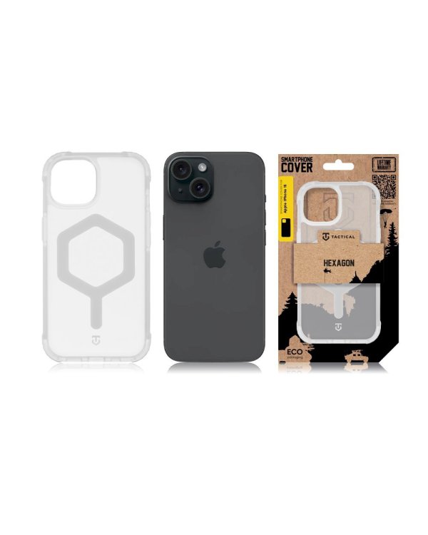 Tactical MagForce Hexagon Cover Защитный чехол для Apple iPhone 15 / белый