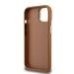 Guess PU Grained 4G Logo Stand Camera Frame Case Защитный чехол для iPhone 13 / коричневый