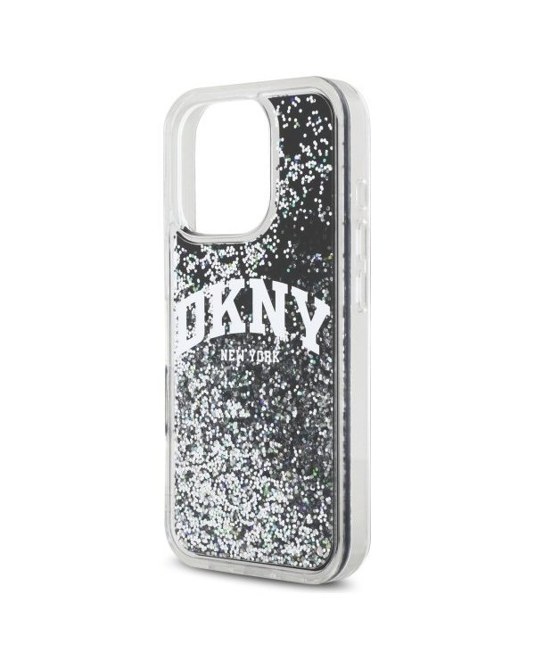 DKNY Liquid Glitter Arch Logo Защитный Чехол для Apple iPhone 16 Pro