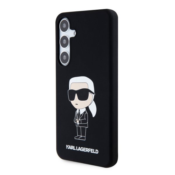 Karl Lagerfeld Liquid Silicone Ikonik NFT Case Защитный чехол для Samsung Galaxy S24+ / чёрный