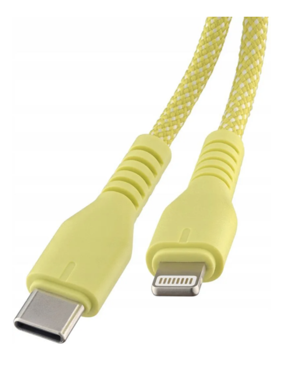 Qualo QKN-CL-05 Kабель USB-C - Lightning 12W / 1.5m / желтый