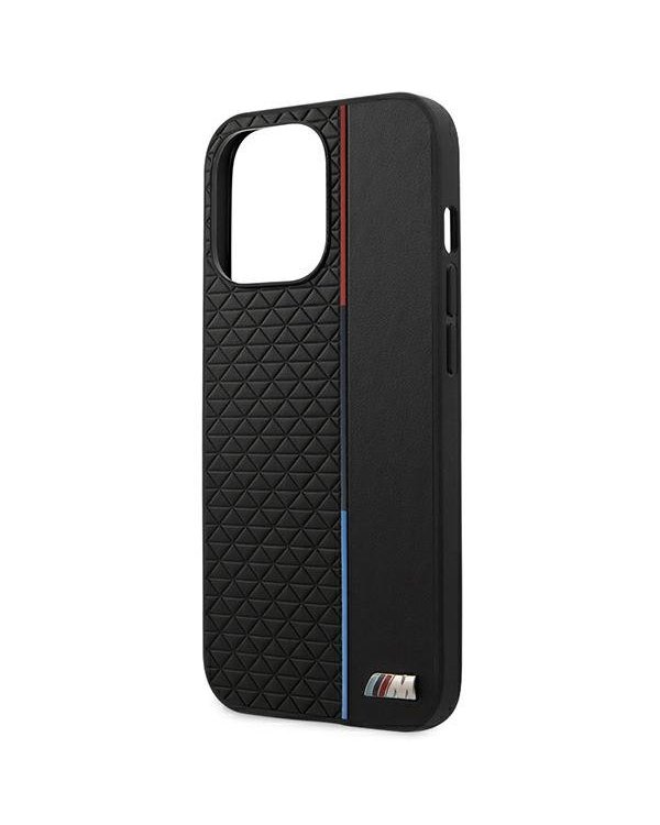 BMW Коллекция M BMHCP13XTRTBK Back Case Кожанный Чехол для телефона Apple iPhone 13 Pro Max Черный