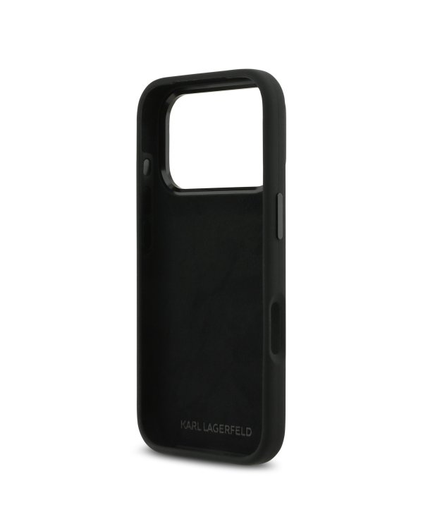 Дополнительное изображение книги «Karl Lagerfeld Liquid Silicone Metal Ikonik Case Защитный чехол для iPhone 17 Pro / чёрный»