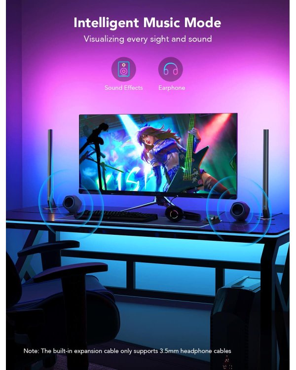 Дополнительное изображение книги «Govee H6047 Gaming RGBIC Light Bars with Smart Controller Bluetooth / Wi-Fi»