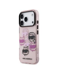 Karl Lagerfeld IML Multi K&CH Heads Case Защитный чехол для iPhone 17 Pro / розовый