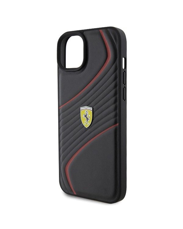 Ferrari Twist Metal Logo Back Case Защитный Чехол для Apple iPhone 15 Plus
