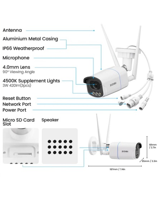 HiSmart HS084264 Умная Уличная Kамера 4MP