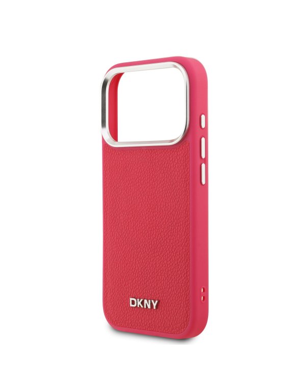 DKNY PU Leather Metal Logo Wrist Chain Case Чехол для Apple iPhone 17 Pro