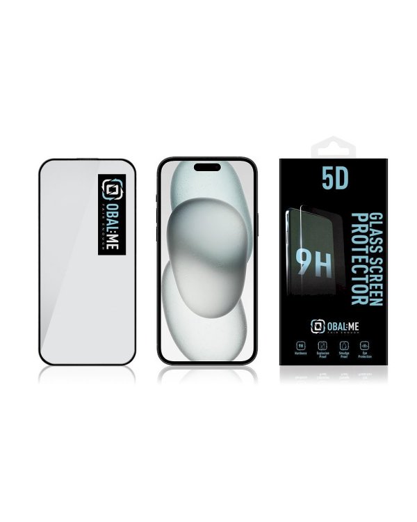 OBAL:ME 5D Glass Screen Protector Защитное стекло для Apple iPhone 15/16 / чёрный