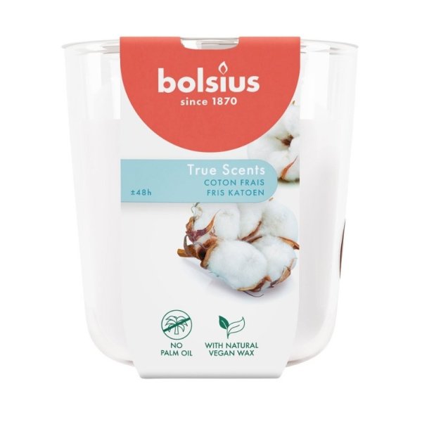 Bolsius True Scents Ароматическая Свеча 97x85mm Fresh Cotton