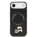 Karl Lagerfeld PU Karl and Choupette Heads Pins MagSafe Case Защитный чехол для iPhone Air / чёрный