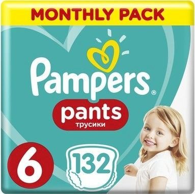Pampers Pants Подгузники‑Трусики Размер 6 (14‑19kg) 132шт