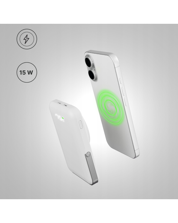 Qualo QMPB5-LD-00 MagSafe Беспроводной Повер Банк 10000mAh / LED / 20 W / USB-C / Lightning