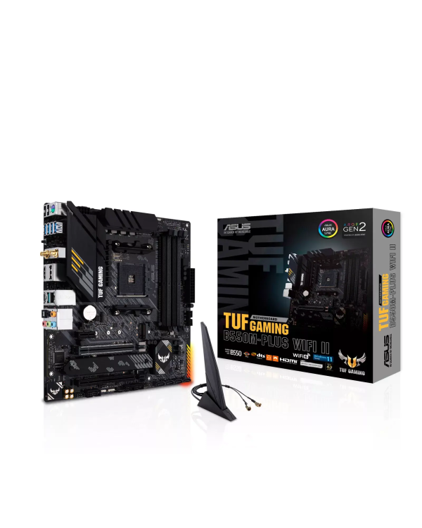 Asus TUF GAMING B550M-PLUS WIFI II Материнская плата AMD B550 / Socket AM4 / Micro-ATX / Wi-Fi
