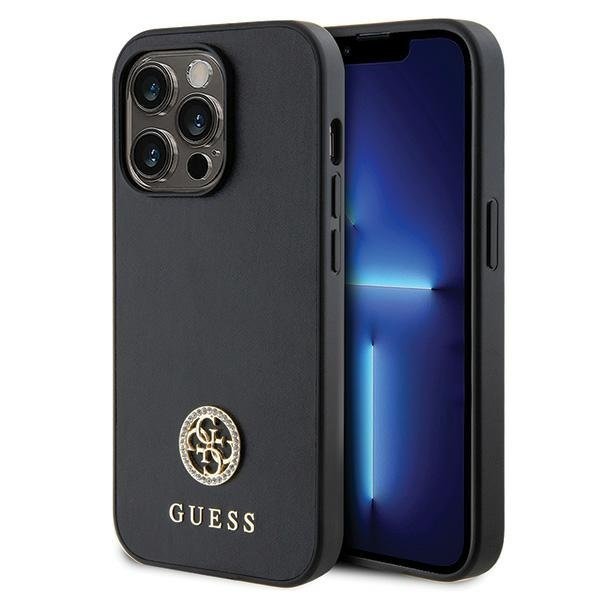 Guess Strass Metal Logo Back Case Защитный Чехол для Apple iPhone 15 Pro
