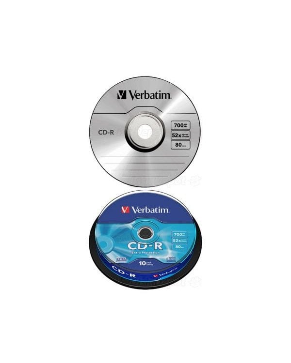 Verbatim Матрицы CD-R 700MB 1x-52x Дополнительная защита / 10 Pack Spindle