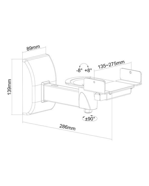 Multibrackets MB-7876 Универсальное крепление для динамиков max 15kg