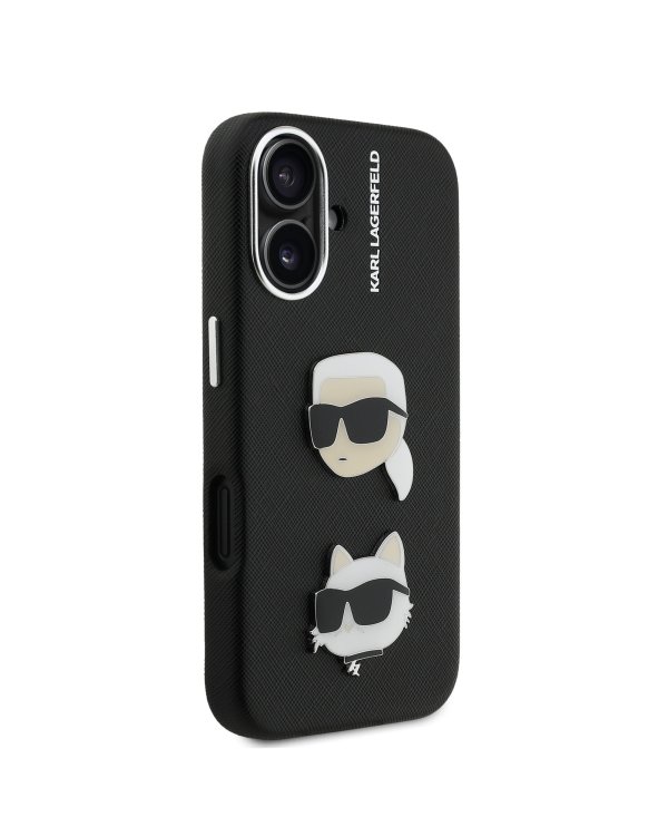Karl Lagerfeld Grained PU K&CH Heads Case Чехол для Apple iPhone 16