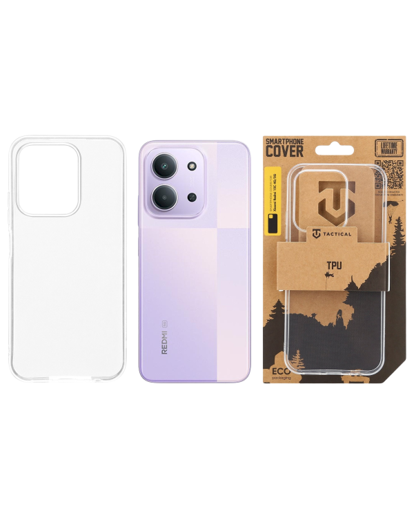Tactical TPU Cover Защитный чехол для Xiaomi Redmi 15C 4G/5G / прозрачный