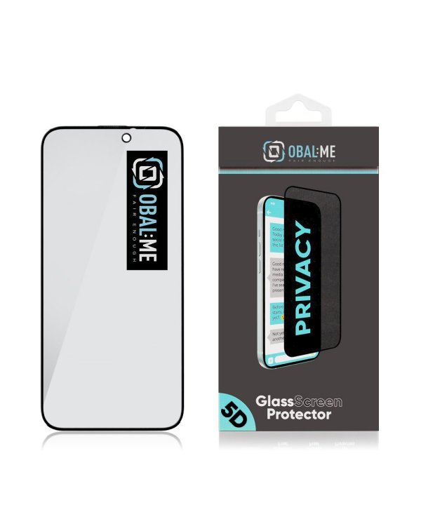 Дополнительное изображение книги «OBAL:ME Privacy 5D Glass Screen Protector Защитное стекло для Apple iPhone 15 Pro / чёрный»