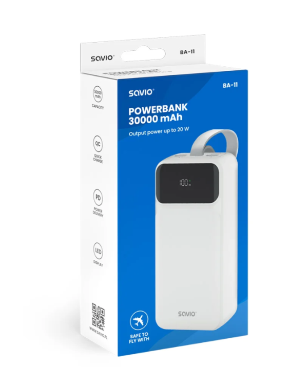 Savio BA-11 Портативное Зарядное Устройство 30000 mAh