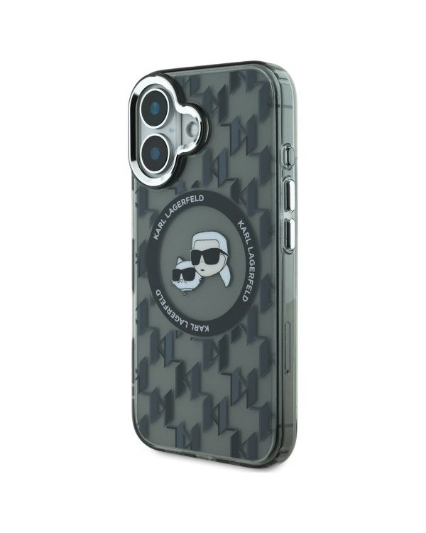Karl Lagerfeld Hard IML Monogram Karl&Choupette Head MagSafe Case Чехол для Apple iPhone 16