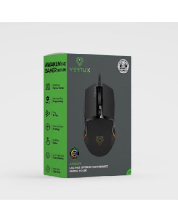 Дополнительное изображение книги «VERTUX Argon USB Игровая мышь с RGB подсветкой»