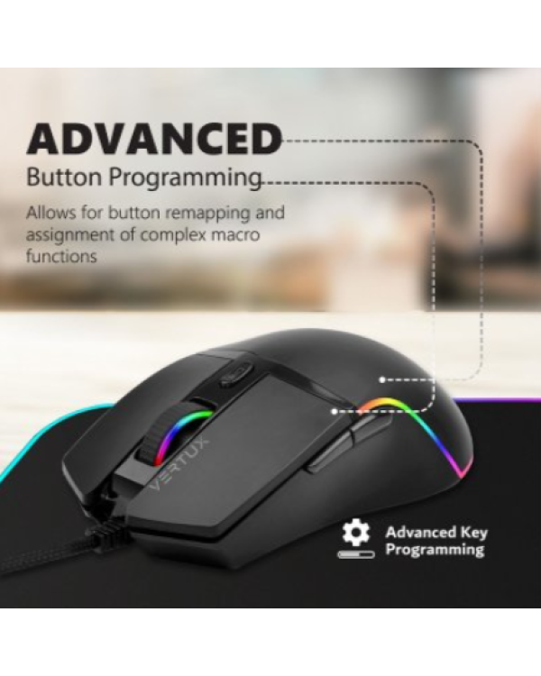 Дополнительное изображение книги «VERTUX Argon USB Игровая мышь с RGB подсветкой»