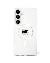 Karl Lagerfeld Button Karl Head Printed Logo MagSafe Чехол для Samsung Galaxy S25