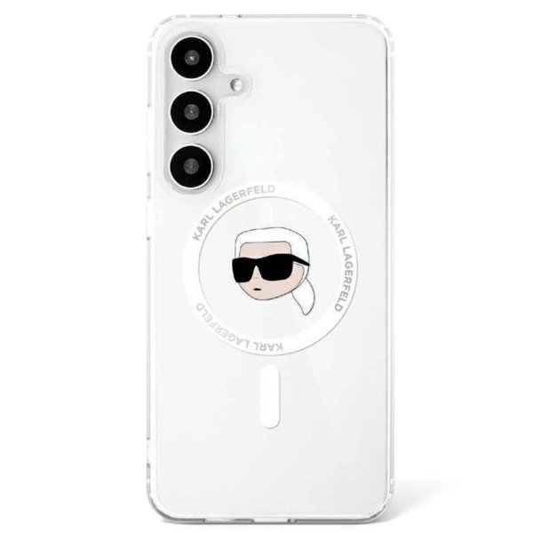 Karl Lagerfeld Button Karl Head Printed Logo MagSafe Чехол для Samsung Galaxy S25 Karl Lagerfeld Button Karl Head Printed Logo MagSafe Чехол для Samsung Galaxy S25