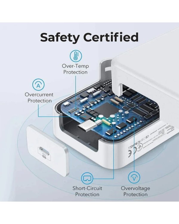 Promate PowerPort-20PD Premium Зарядное устройство Type-C PD 20W