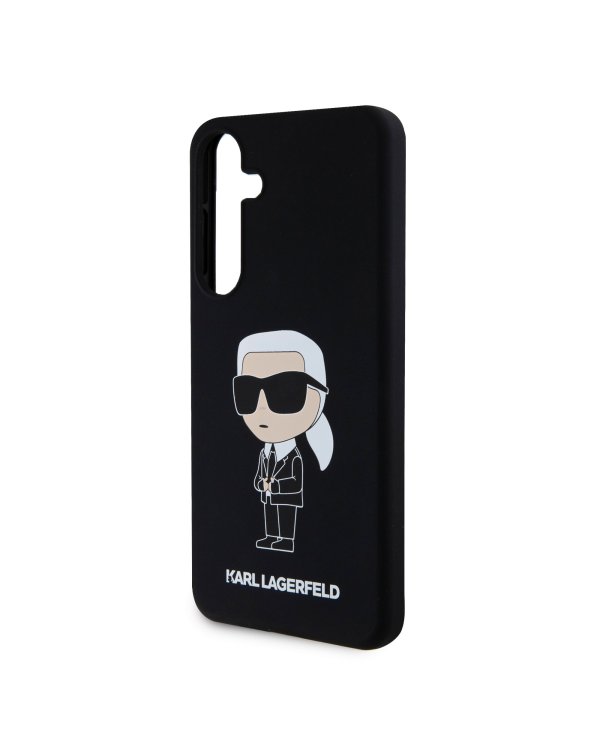 Karl Lagerfeld Liquid Silicone Ikonik NFT Case Защитный чехол для Samsung Galaxy S24+ / чёрный