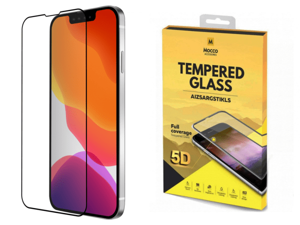 Mocco Full Glue Signature Edition Tempered Glass Защитное стекло для Apple iPhone 13 Pro Max Черное