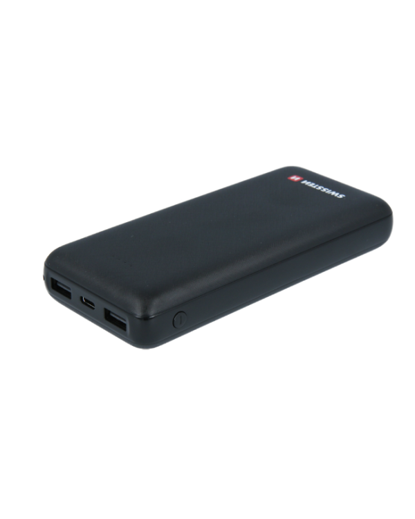 Swissten Black Core Premium Recovery Power Bank 2.1A / USB / USB-C / 20000 mAh