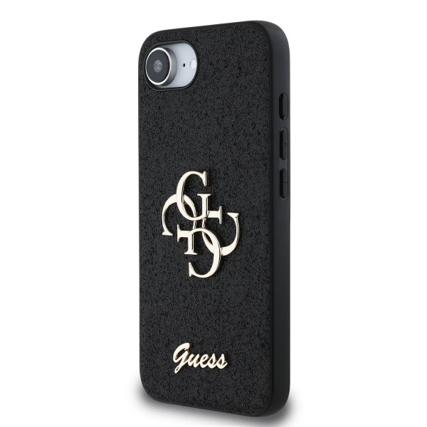 Обложка книги «Guess PU Fixed Glitter 4G Metal Logo Case Чехол для Apple iPhone 16e»