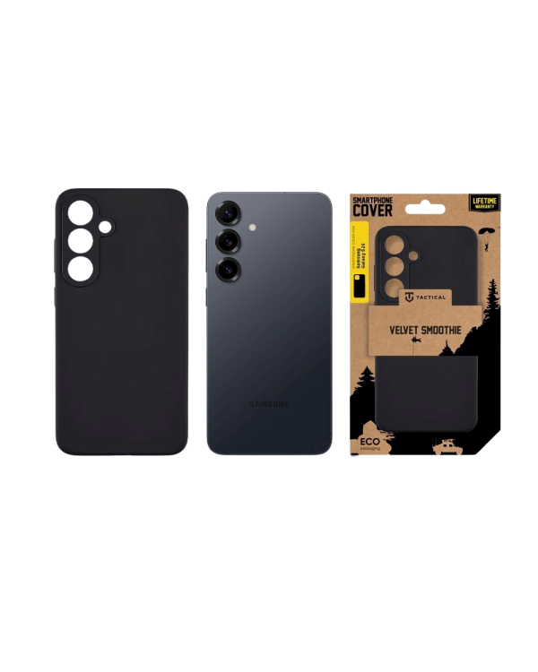 Tactical Velvet Smoothie Cover Защитный чехол для Samsung Galaxy S25 / асфальтовый