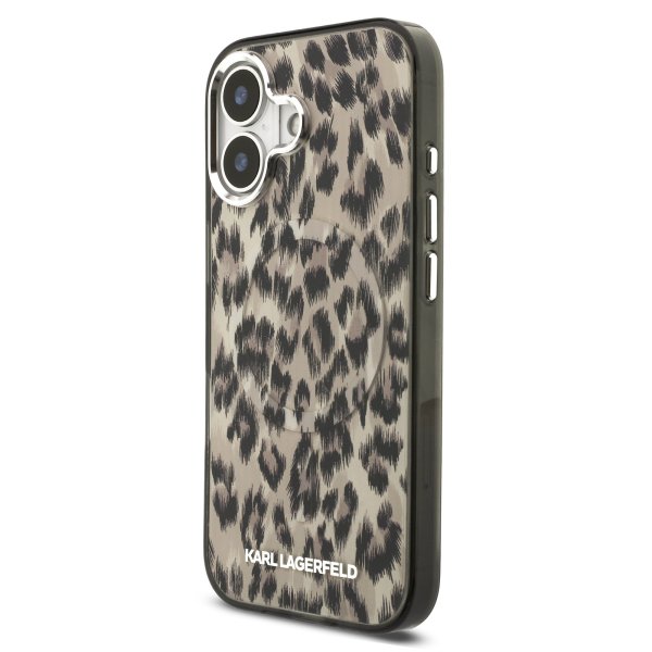Karl Lagerfeld IML Leopard MagSafe Case Защитный чехол для iPhone 17 / коричневый