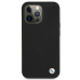 BMW BMHCP13XSILBK Back Case Кожанный Чехол для телефона Apple iPhone 13 Pro Max