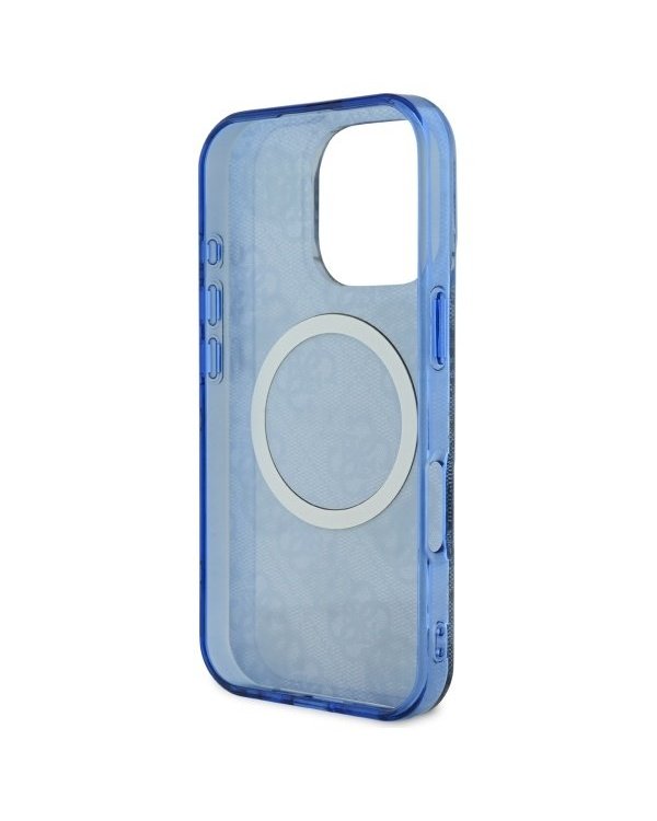 Guess IML Peony On 4G Background MagSafe Защитный Чехол для Apple iPhone 16 Pro Max
