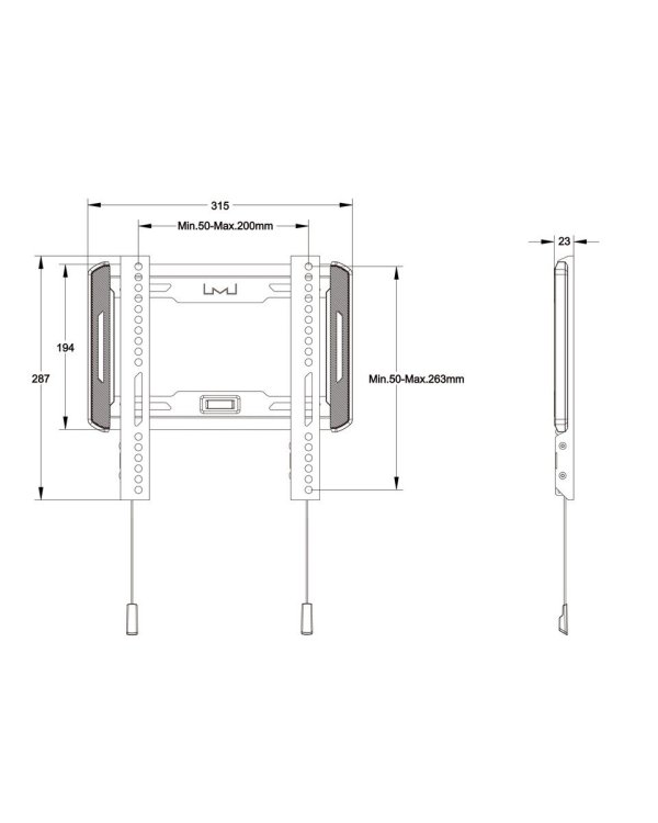 Multibrackets MB-5631 Кронштейн для настенного крепления телевизора для телевизоров до 43" / 50kg