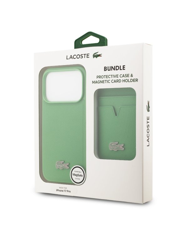 Lacoste Iconic Petit Pique MagSafe Case + Wallet Чехол + кошелек для Apple iPhone 17 Pro